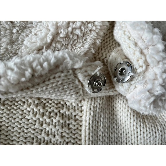 Escio Womens Long Cardigan Sweater, Size Small, Ivory, Snap Closure - Picture 6 of 8